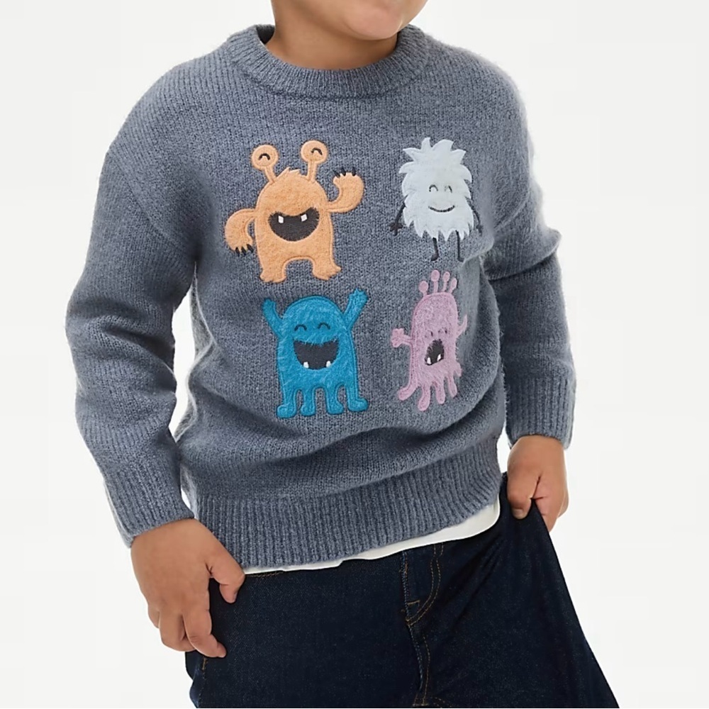 Marks & Spencer Monster Kids Blue Sweater Size 7/8